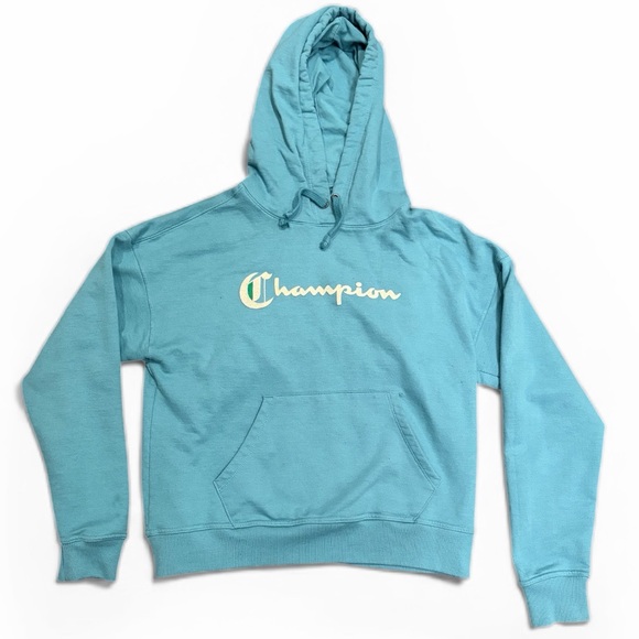Woman’s Champion Teal Athletic Hoodie - Picture 2 of 7